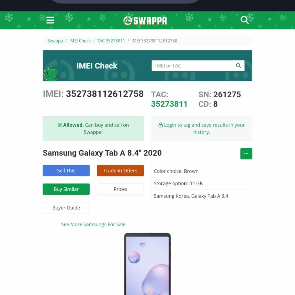 UNUSED SAMSUNG TAB A TABLET. NETWORK UNLOCKD. REQUIRES FRP BYPASS AND SIM TRAY.